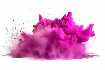 pink ink splashes on white
