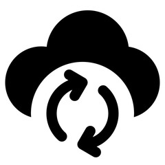 Cloud computing data sync icon
