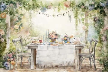 Obraz premium chair in a garden