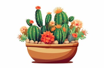 cactus in flowerpot