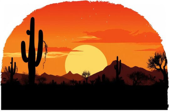 state desert sunset