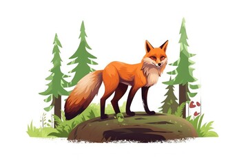 Obraz premium red fox vulpes