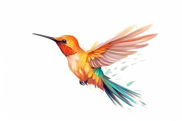 Obraz premium hummingbird on white background
