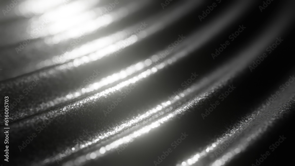 Aufkleber abstract of dark glitter waves background. 3d rendering.