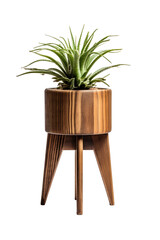 plant stand isolated on a transparent background, generative ai