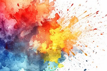 Obraz premium Watercolor Fusion: Combine watercolor techniques with paint splatters, blending soft washes of color with more defined splatter elements, for a unique and artistic texture background.