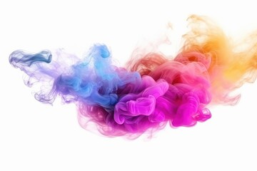 Fototapeta premium Abstract color smoke on white background