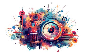 Obraz premium abstract music background