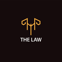 law logo with sharp line style