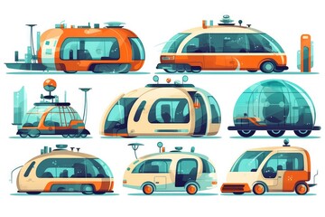 Naklejka premium set of transport