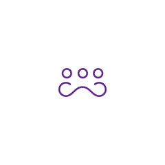 person logo icon line style color violet