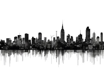City Skylines and Urban Exploration illustration on white background.