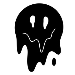 Melt Smiley face, aesthetic elements , tattoo idea