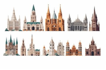 Fototapeta na wymiar collage of landmarks