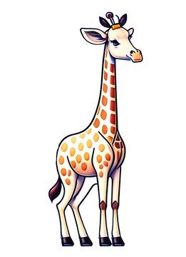 Giraffe sticker kawaii