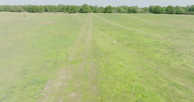 Flying Above Field With Shooting Targets At Rifle Range In Leach, Oklahoma. aerial