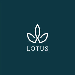lotus spa logo vector illustration