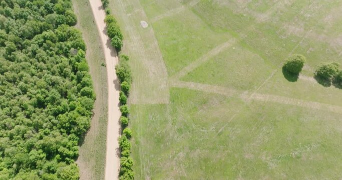 Aerial Tilt-down On Outdoor Shooting Range In Leach, Oklahoma, USA.