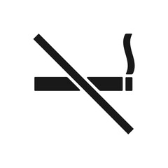 Smoking is prohibited, contour icons on a white background