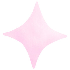 Obraz premium Pink Star Watercolor Hand Draw