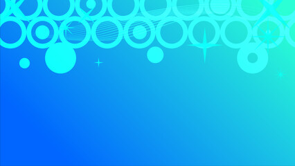 Bright Blue Circle Top Frame with Shining Effect Gradient Background Template