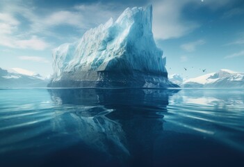 Fototapeta na wymiar Iceberg at sea