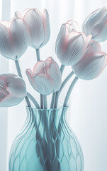 Elegant tone vase,created with generative ai tecnology.