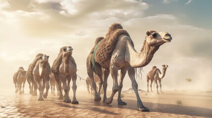 camel in the desert