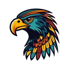 A majestic eagle logo vector clip art illustration, symbolizing strength and freedom, perfect for patriotic designs and outdoor adventure brands