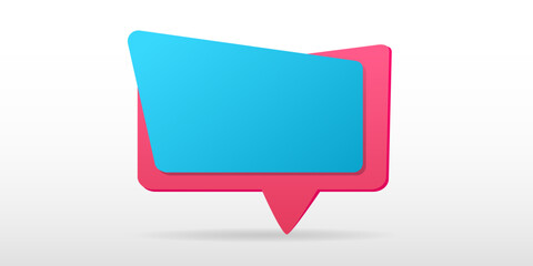 Pink and blue button. Suitable for use as a design element on websites and mobile applications. 3 D. Vector illustration.