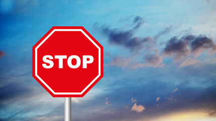 Red stop sign