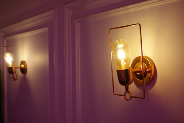 Lighting with a sensuous design with a gold border