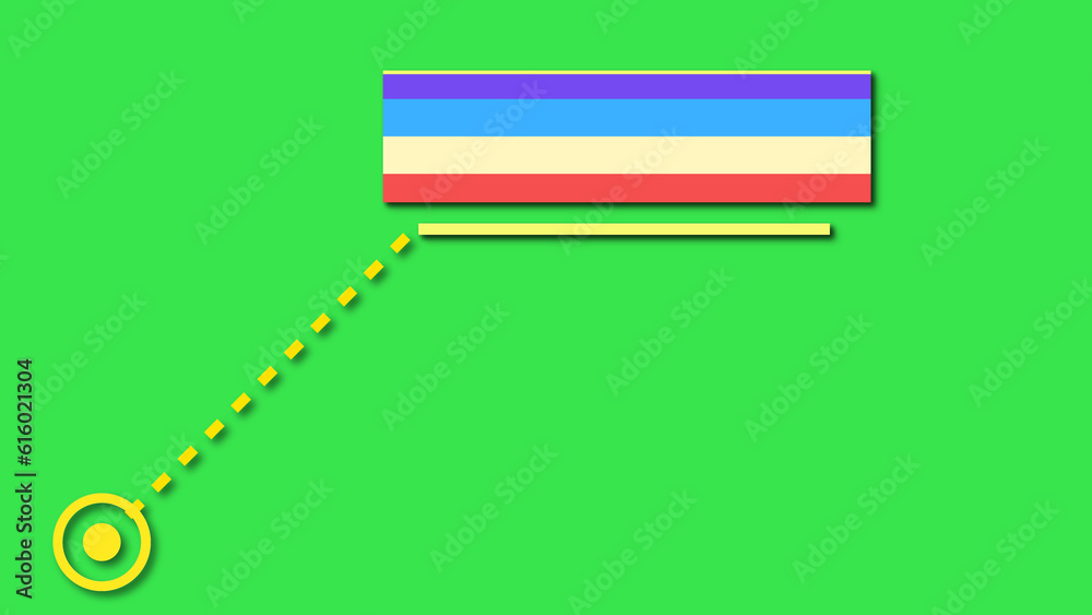 Wall mural call out title action hud, colorful simple minimalistic lower third animation. empty lower third for