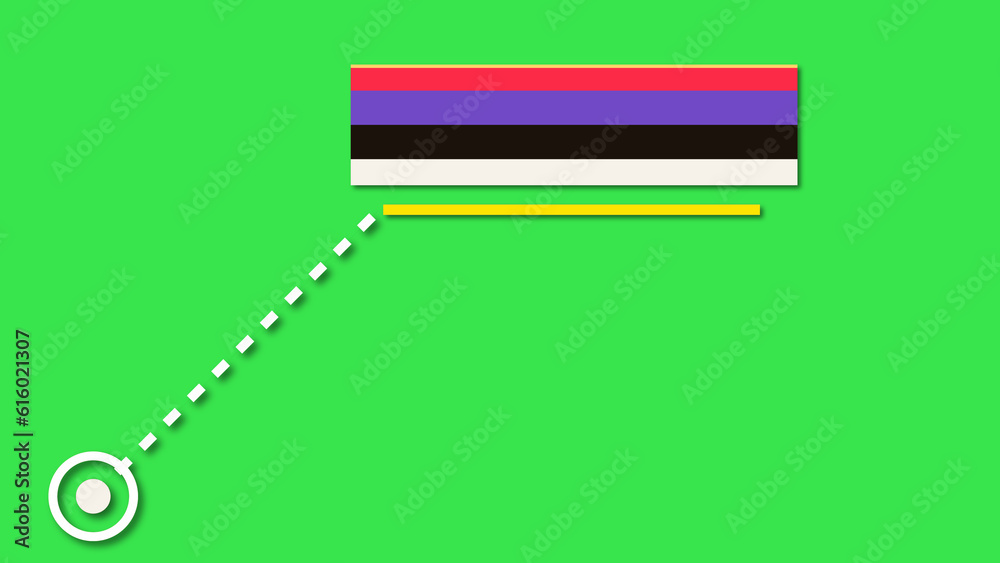 Wall mural call out title action hud, colorful simple minimalistic lower third animation. empty lower third for