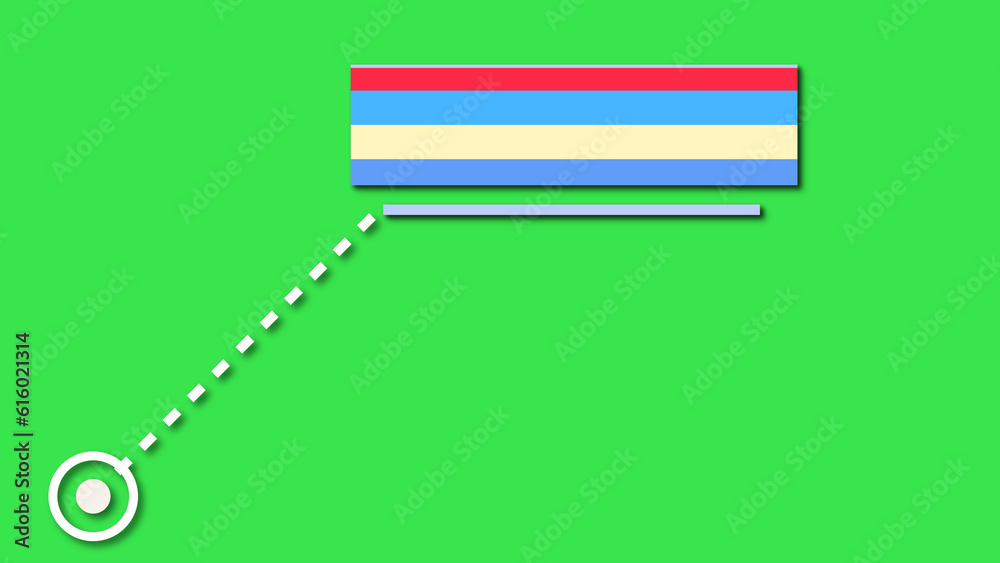 Wall mural call out title action hud, colorful simple minimalistic lower third animation. empty lower third for