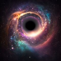 A black hole in deep space that devours everything.