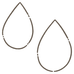 Hand draw cute icon line - drop of water cartoon element