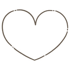 Hand draw cute icon line - heart