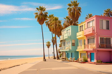 Obraz premium houses on the beach