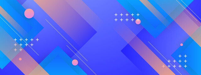 vector modern abstract geometric colorful banner