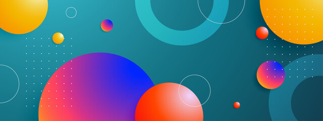 vector colorful abstract banners with geometric shapes