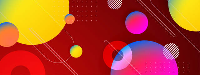 Obraz premium vector colorful abstract banners with geometric shapes