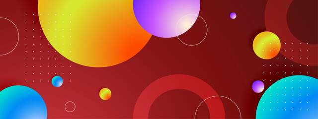 Modern Abstract geometric colorful banner template