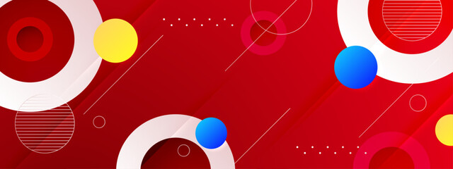 Obraz premium Modern vector colorful banner with abstract shapes