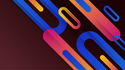 Vector modern abstract background with colorful geometric shapes.