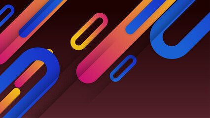 Obraz premium vector colorful flat design simple geometric elements