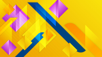 Geometric shapes background in flat design