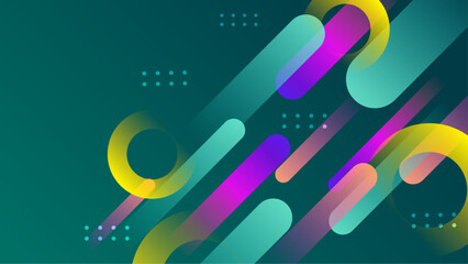 simple dynamic colorful shape background banner design in 3D style with dark color.