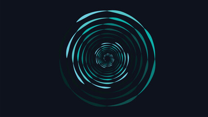 abstract blue circle cyclone dark blue background 