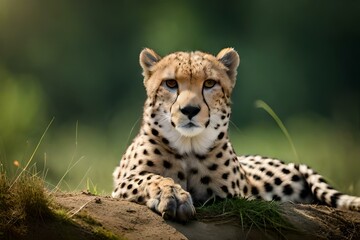 Naklejka na ściany i meble Close up of a cheetah